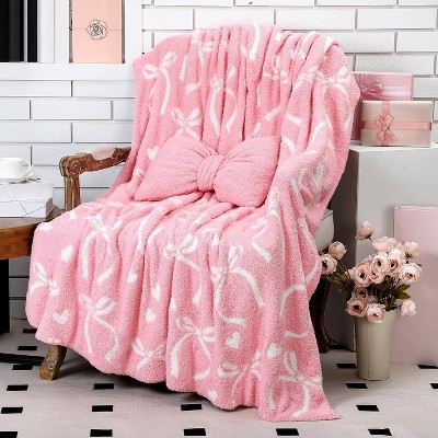 Christmas Throw Blankets and Red and White Flannel Blanket for Couch Sofa Bed Home Decorations.