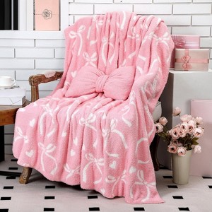 Christmas Throw Blankets and Red and White Flannel Blanket for Couch Sofa Bed Home Decorations. - 1 of 3