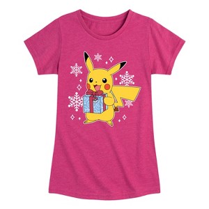 Girls' - Pokémon - Pika Presents Fitted Short Sleeve Graphic T-Shirt - 1 of 4