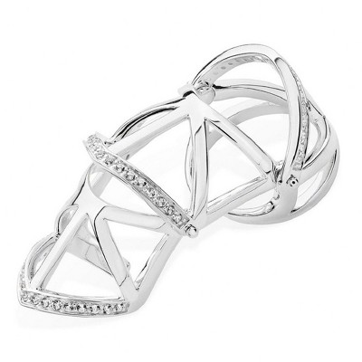Lucy Quartermaine Art Deco Armour Ring - Bold Sterling Silver Design
