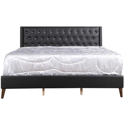 Passion Furniture Bergen King Tufted Panel Bed : Target