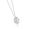 Pompeii3 1 1/5Ct Princess Cut Diamond (1ct center) Enhanced Diamond Halo Pendant Necklace - 2 of 4