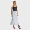 24seven Comfort Aapparel Womens Solid Color Elastic Waist Maxi Skirt - 2 of 4