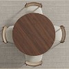 42" Farmhouse Round Brown Dining Table for 4 People with Round Arched Table Legs for Dining Room and Living Room - 3 of 4
