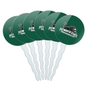 Plymouth State University Primary Logo Cupcake Picks Toppers Decoration Set of 6 - 1 of 4