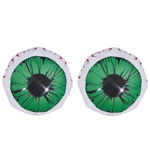Syemin Decorative Holiday Scene Props 2 PC Halloween Inflatables Large Eyes Decoration, 3FT Blow Ups Green Eyes for Yard, Multicolored, 36"*36"*36" - 1 of 4