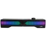beFree Sound Gaming Dual Soundbar Computer Speakers with RGB LED Lights
