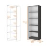 FONTOI Bookcase with 5-Shelf, Bookcase with Five Storage Shelves for Small Space Home Office Library, Multicolored, 24.7"*71.1"*11.7" - 3 of 4