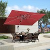 PURPLE LEAF 9' X 12' Patio Umbrella Outdoor Rectangle Umbrella Silvery Cantilever Outdoor Umbrella for Garden Deck Pool Patio - 2 of 4