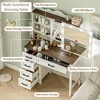 GlasFlength Vanity Tables Modern Makeup Table with Sleek Storage for Bedroom or Dressing Area, White,38.2”*15.75”*53.5" - 4 of 4