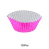 Unique Bargains Solid Color Disposable Baking Cups Aluminum Foil Greaseproof Paper 1.97"x1.18" 100 Pcs - 4 of 4