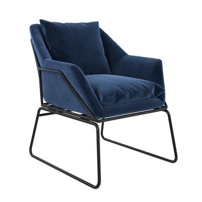 blue velvet chair target