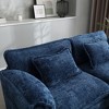 76.77" Chenille Double L-Shaped Sectional Sofa with Removable Armrests & Footstool - 2 of 4