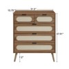 SKRAN 5 Drawer Cabinet, Accent Storage Cabinet, Suitable for Living Room, Bedroom, Dining Room, Study, Walnut - 3 of 4