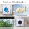 Portable Clothes Dryer, Laundry Dryer Machine 2.65 cu. ft. Compact Dryers, 1400W Front Load Tumble Stainless Steel Electric Dryers Machine - 4 of 4