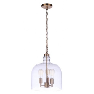 Craftmade Lighting Jackson 3 - Light Pendant in  Satin Brass