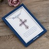 Anna-Kaci Purple Lavender Rhinestone Celtic Cross Necklace with Religious Message Card & Envelope Christian Jewelry Gift - image 3 of 4