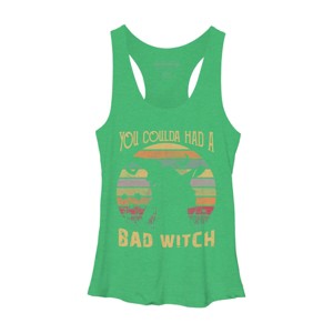 Women's Design By Humans Halloween Funny You Coulda Had Bad Witch By Ering Racerback Tank Top - 1 of 3