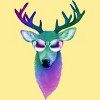 Men's Design By Humans Disco Stag By iamkeelin T-Shirt - 2 of 3