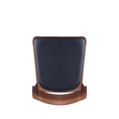 Moderno Walnut and Black Stackable Dining Chairs Set