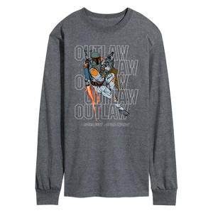 Men's - Star Wars - Outlaw Boba Fett Long Sleeve Graphic T-Shirt - 1 of 3