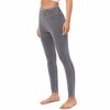 Women's High - Waisted Denim - Look Leggings with Faux Pockets and Contrast Stitching - 3 of 4