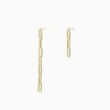 Bearfruit Jewelry Sterling Silver 18k Gold Plated Amelia Mismatching Chain Earrings - 4 of 4