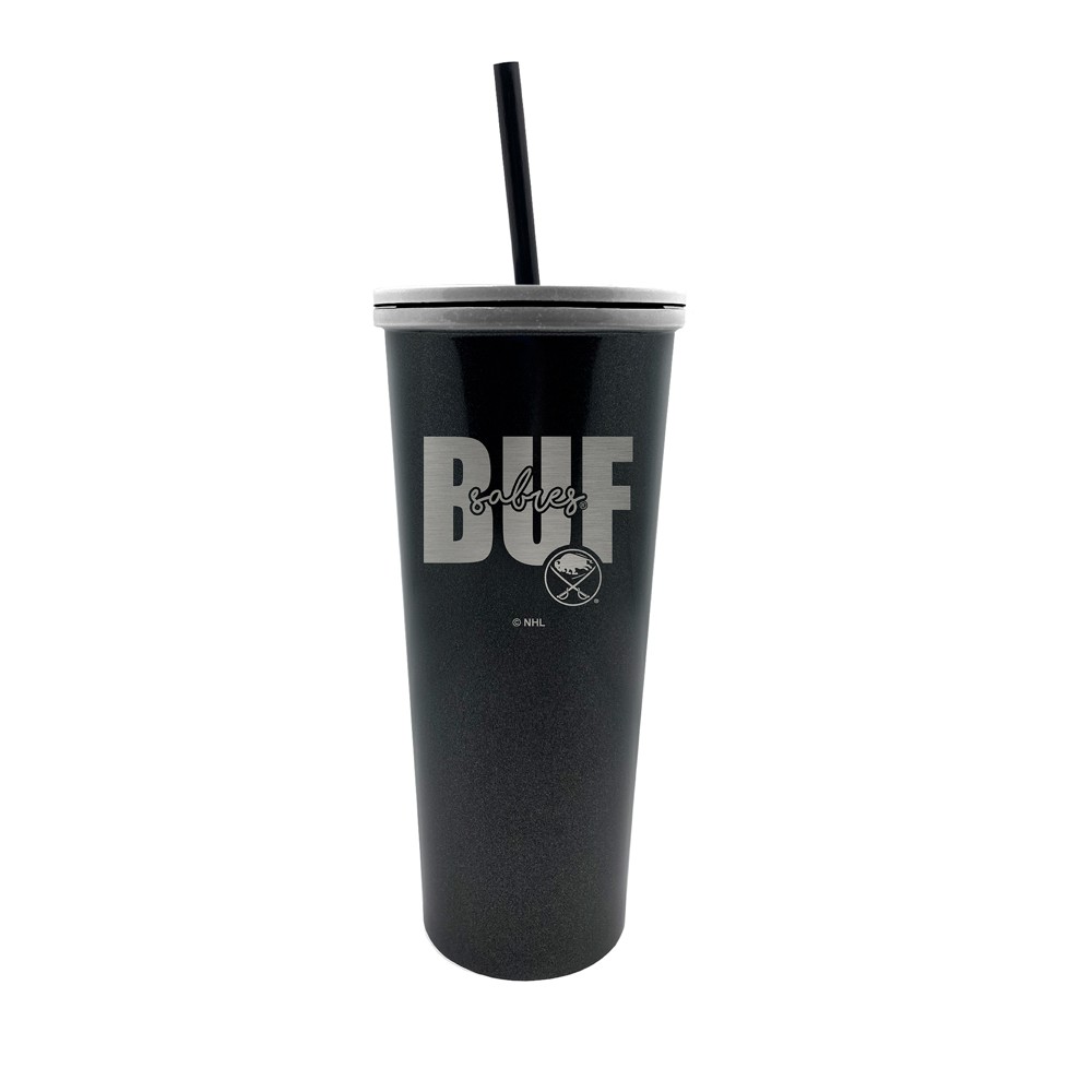 Photos - Glass NHL Buffalo Sabres 24oz New Onyx Skinny Tumbler with Straw