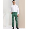Lars Amadeus Men's Plaid Flat Front Business Dress Suit Pants - 3 of 4