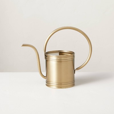 1L Accented Metal Watering Can Brass Finish - Hearth &#38; Hand&#8482; with Magnolia
