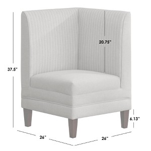 Lifestorey Phillips Upholstered Breakfast Nook Corner Seat Beige - 1 of 4