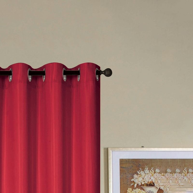 RT Designers Collection Kennedy Elegant Design Grommet Curtain Panel Red, 2 of 4