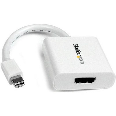 StarTech.com Mini DisplayPort to HDMI Video Adapter Converter - White - DisplayPort/HDMI for Audio/Video Device, Monitor, Projector, TV - 4.72"