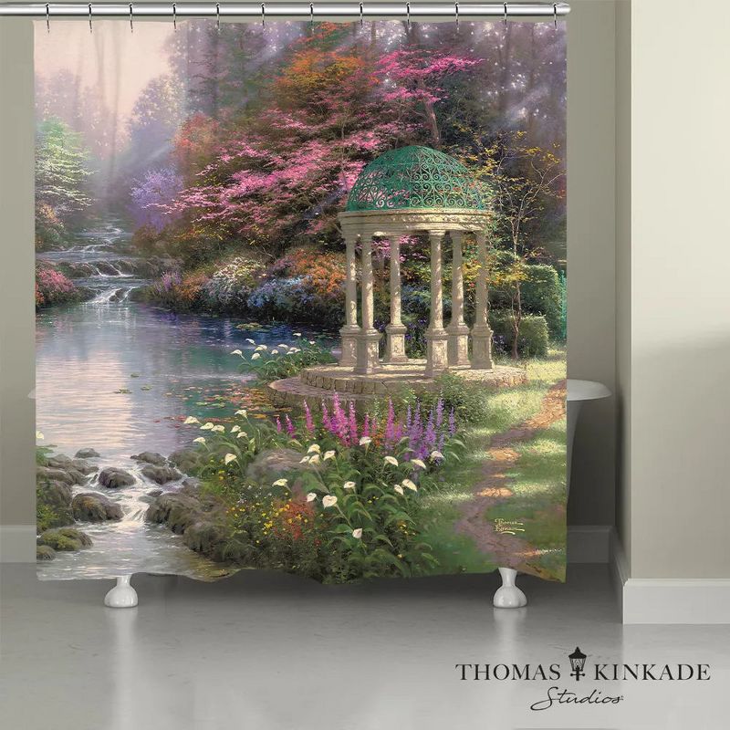 Thomas Kinkade The Garden of Prayer Shower Curtain - Multicolored, 1 of 2