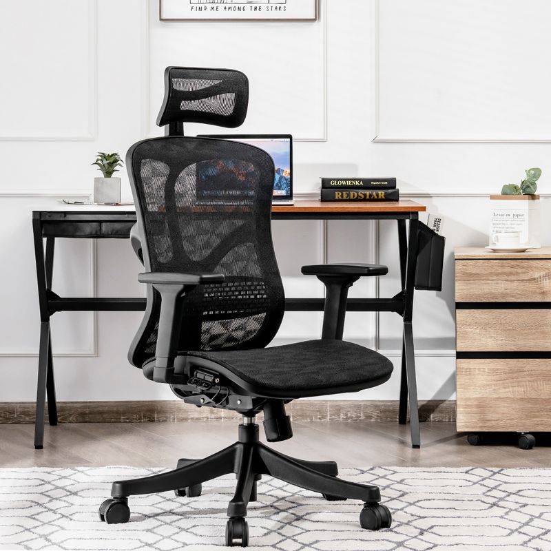 Costway Ergonomic High Back Mesh Office Chair Adjustable Swivel Computer Chair, 2 of 11