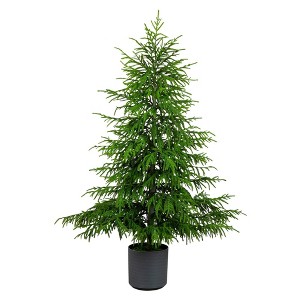 Nearly Natural 6' Artificial Real Touch Norfolk Island Pine Christmas Tree with Natural Look - 1 of 4