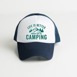 Simply Sage Market Life is Better When You're Camping Adult Foam Trucker Hat - 1 of 1