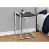 Vynxaria Contemporary C-Shaped Accent Table - Grey Laminate & Chrome Metal, 16" L x 18.25" W x 26.5" H - 2 of 4