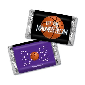 100ct Basketball Party Favors Hershey's Miniatures Candy Let the Madness Begin By Just Candy - Candy Not Included - 1 of 4