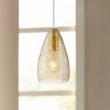 Possini Euro Design Portico Gold Mini Pendant Lighting 5" Wide Modern Amber Art Glass Shade for Dining Room Home Foyer Kitchen Island Entryway Bedroom - 2 of 4