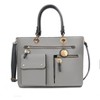 MKF Collection Julia Vegan Leather Color-block Women’s Satchel Bag by Mia k - 2 of 4