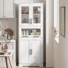 Tall Bathroom Cabinet Freestanding Linen Storage Cabinet with Doors and Adjustable Shelves 67"H Kitchen Pantry Cabinet for Living Room - 2 of 4