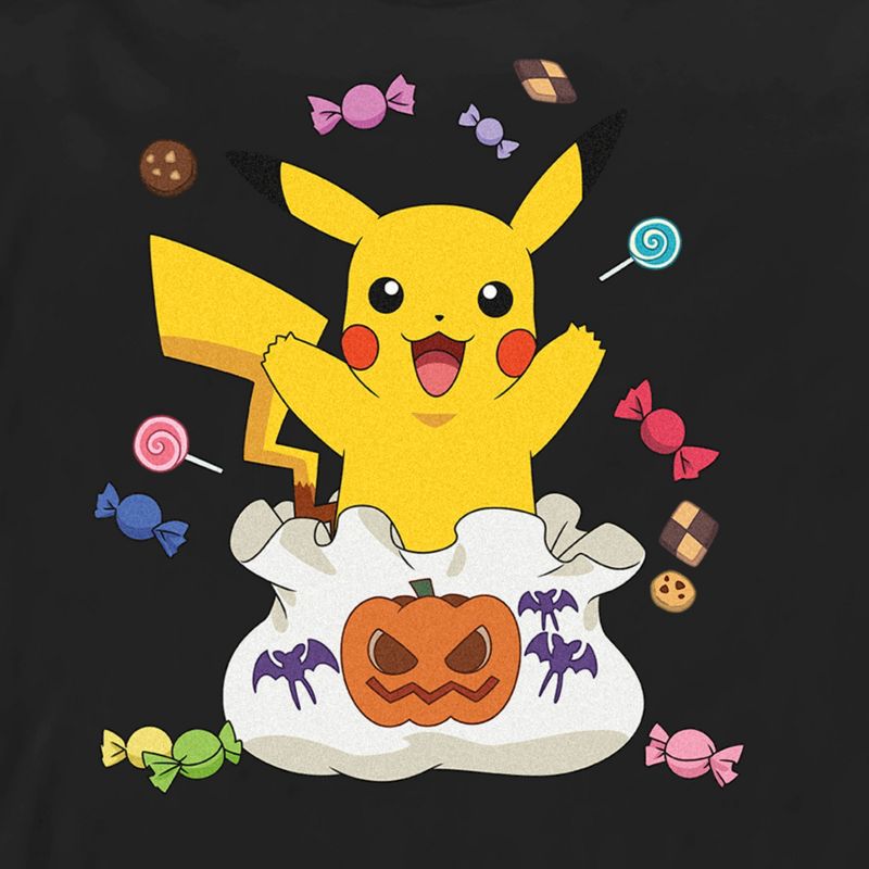 Men's Pokemon Halloween Pikachu Candy Bag Pull Over Hoodie, 2 of 5