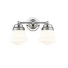 Vaughn Mid-Century Modern 2-Light Wall Sconce - Damp Rated, Incandescent, 60W, Schoolhouse Glass - 4 of 4