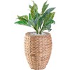 Vintiquewise Round Floor Planter with Metal Pot - image 2 of 4