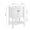 Modway Prestige 24" Bathroom Vanity – White Floating Sink Cabinet with Soft-Close Doors and Sleek Storage (Sink Not Included) - 2 of 4