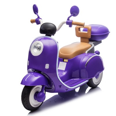 Vynxaria 14V Kids Three-Wheel Electric Motorcycle with Bluetooth & LED Lights