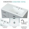 Mshliw 36" Bathroom Vanity with Ceramic Sink, Cabinet with Two Doors, Two Drawers, and Open Shelf, Freestanding Solid Wood Construction - 4 of 4