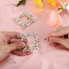 Unique Bargains Women's Rhinestone Shoe Buckle 2.17"x2.17" Gold Tone 2 Pcs - 3 of 4