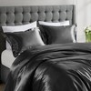 4 Pcs Stylish Solid Comforter Set,All Season Home Textile Cozy Bedding Set fits Lux Bedroom Decor,Matching Shams - 3 of 4